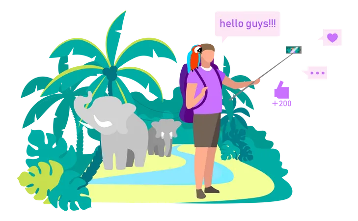 Travel blogger  Illustration