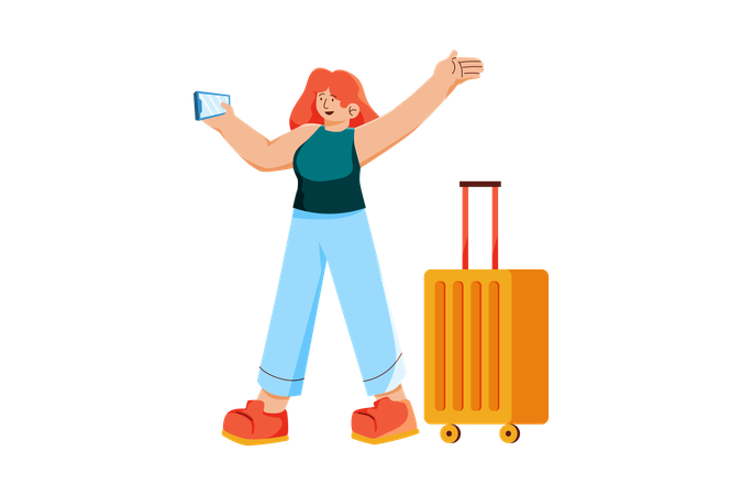 Travel Blogger  Illustration