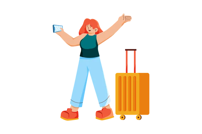 Travel Blogger  Illustration