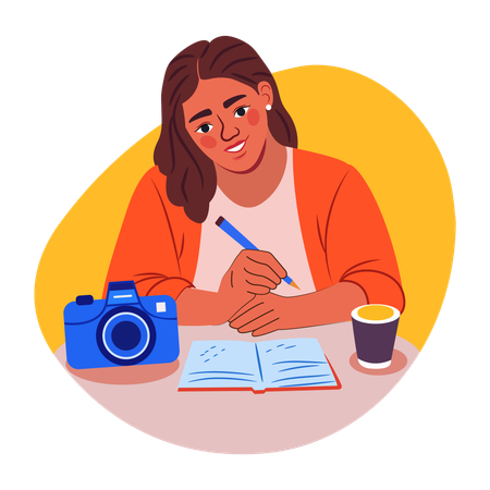 Travel Blogger  Illustration