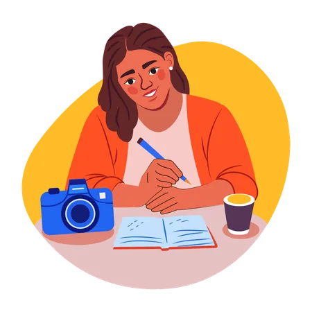 Travel Blogger  Illustration