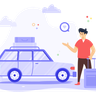 illustration for travel car