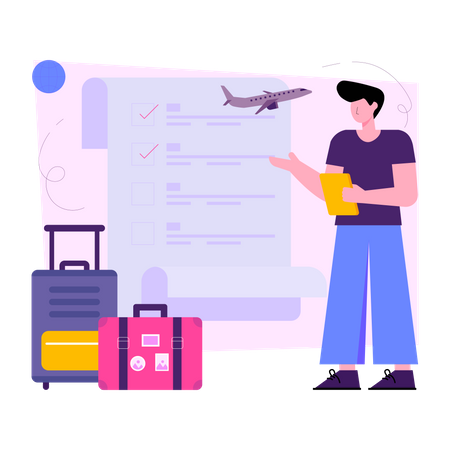 Travel Checklist  Illustration