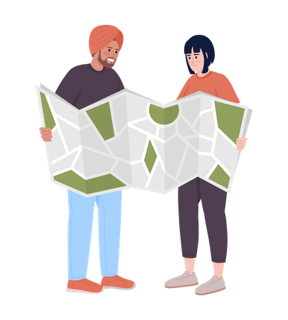 Travel cross country together  Illustration