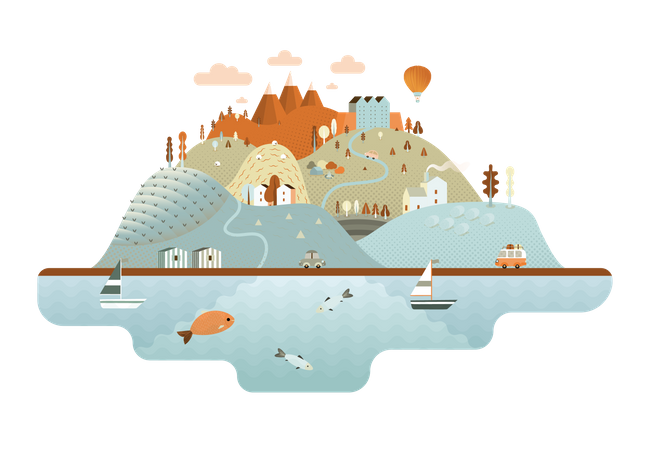 Travel destination  Illustration