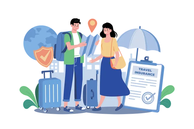 Travel Insurance  Illustration