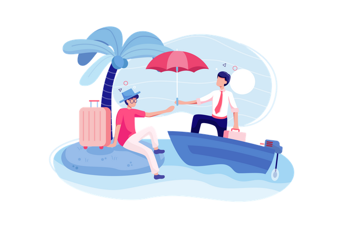 Travel Insurance concept  Illustration