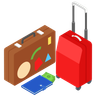 travel luggage illustrations