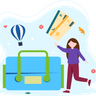 illustration travel luggage