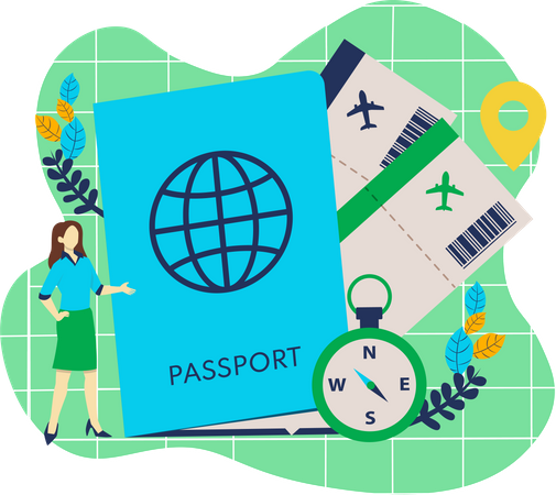 Travel Passport  Illustration