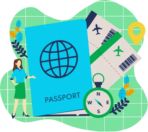 Travel Passport  Illustration