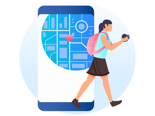 Travel Route  Illustration