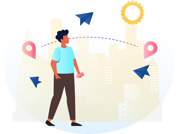 Travel Route  Illustration