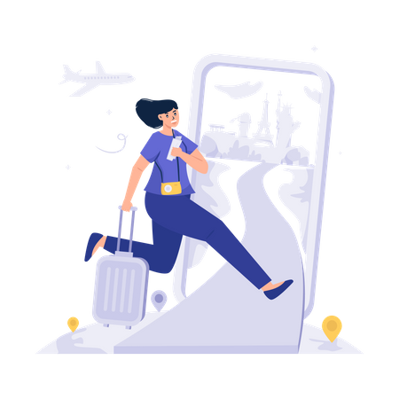 Travel service application Illustration