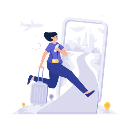 Travel service application Illustration