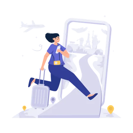 Travel service application  Illustration