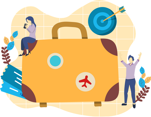 Travel target  Illustration