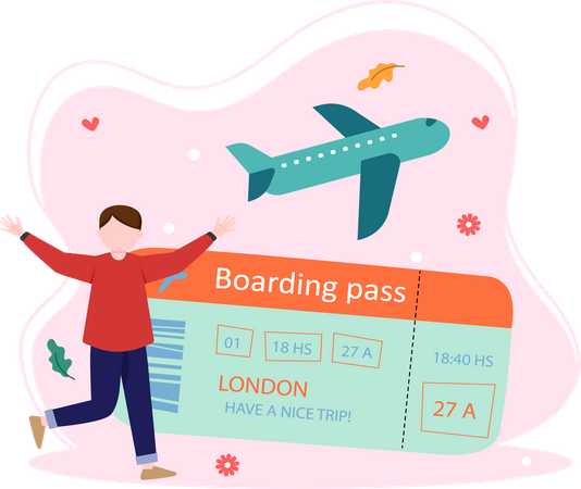 Travel ticket  Illustration