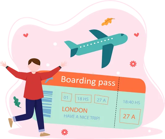 Travel ticket  Illustration