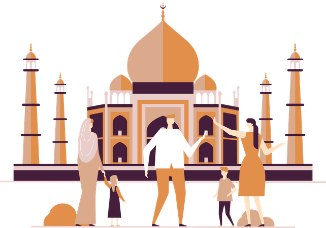 Travel to India  Illustration