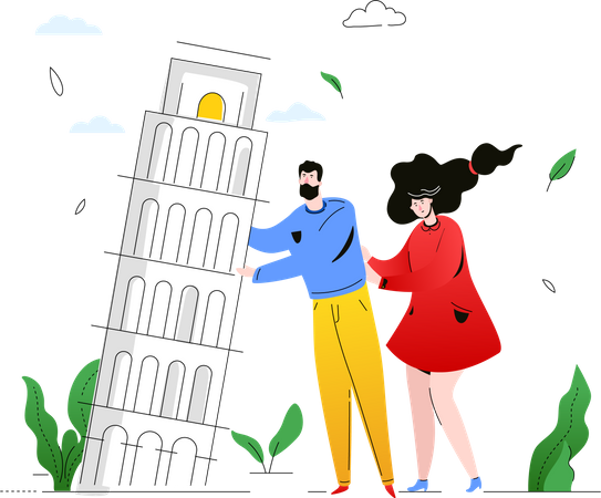 Travel to Italy Illustration