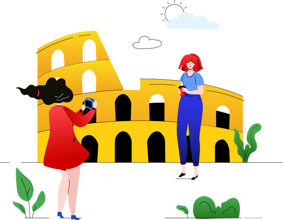 Travel to Italy  Illustration