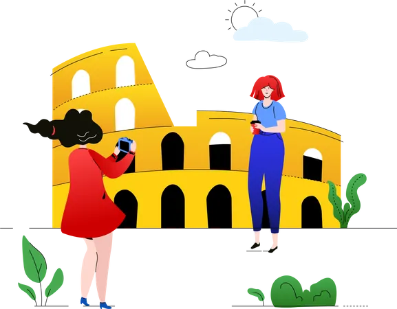 Travel to Italy  Illustration