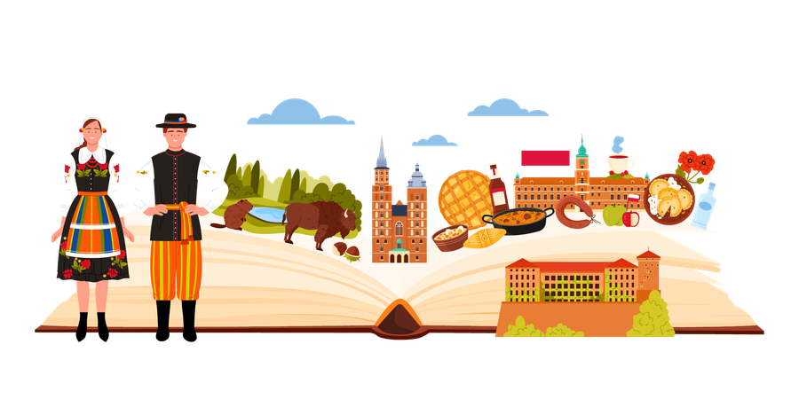 Travel to Poland  Illustration