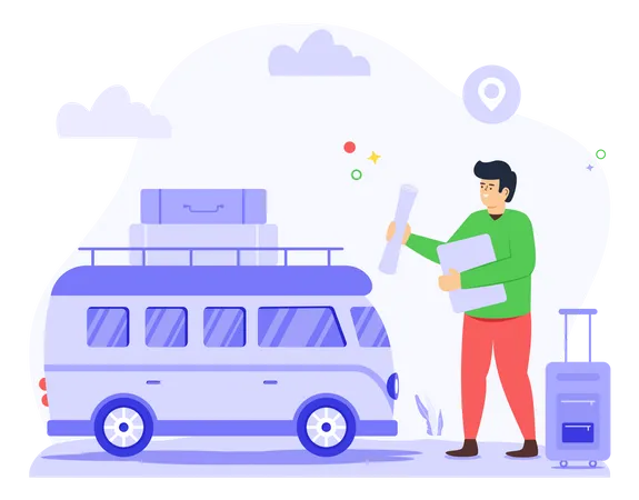 Travel Van  Illustration