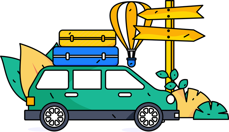 Travel vehicle  Illustration