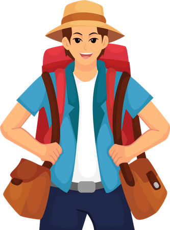 Traveler Boy  Illustration