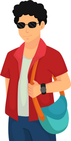 Traveler Boy  Illustration