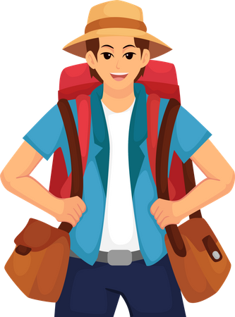 Traveler Boy  Illustration