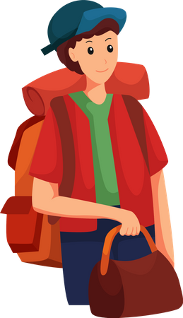 Traveler Boy  Illustration