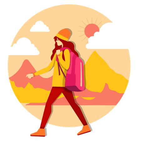 Traveler girl Illustration