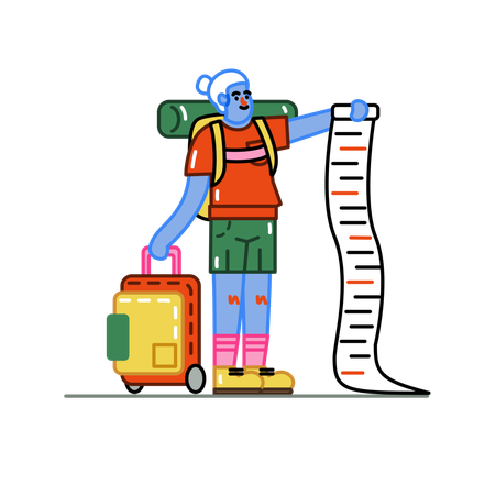 Traveling or Backpacking  Illustration