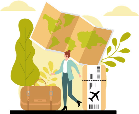 Traveling planning  Illustration