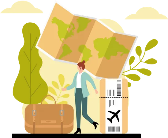 Traveling planning  Illustration