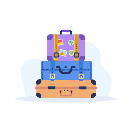 Travelling Bags  Illustration