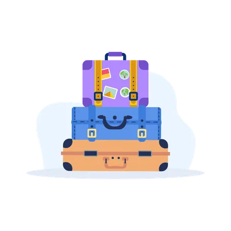 Travelling Bags  Illustration