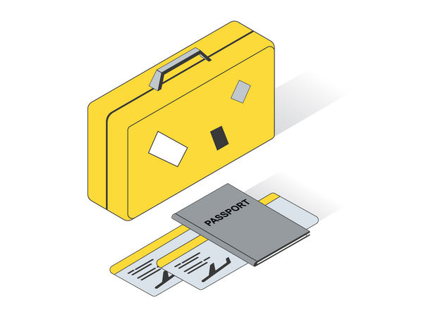 Travelling equipments  Illustration