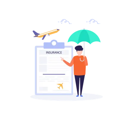 Travelling insurance  Illustration