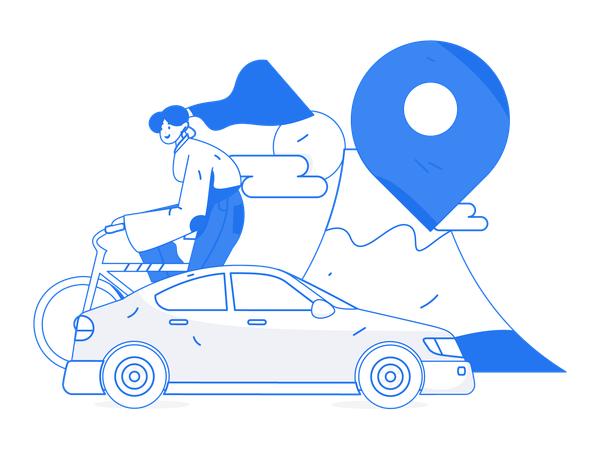 Travelling location  Illustration