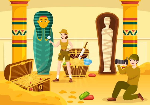 Treasure hunt  Illustration