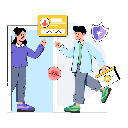 Treatment At The Patients Home  イラスト