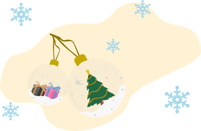 Tree Ball Christmas  일러스트레이션