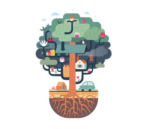 Tree house  Illustration