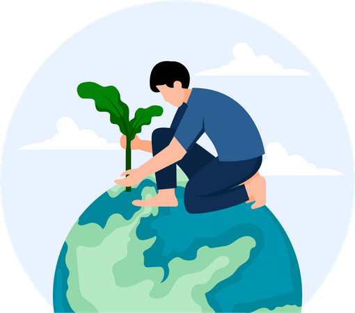 Tree Plantation  Illustration