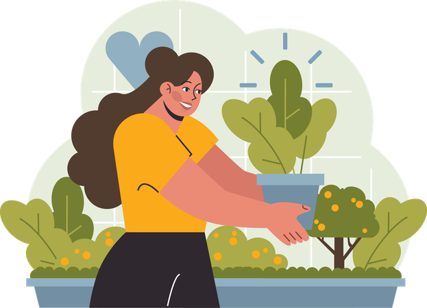 Tree plantation  Illustration