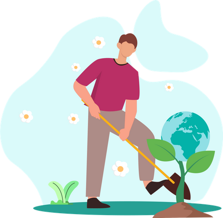 Tree Plantation  Illustration